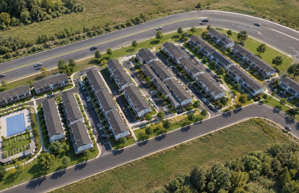 Aerial view of the Mt. Rose townhouse site in Reno